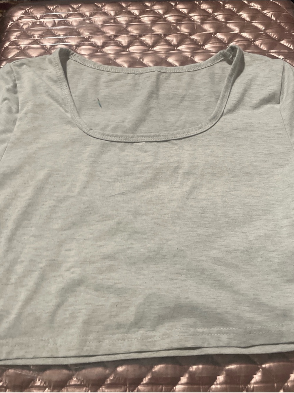 Light Gray Scoop Neck Tee